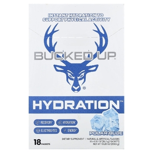 Bucked Up, Hydration™, Polar Blue, 18 пакетиков, 16,2 г (57 унций) каждый