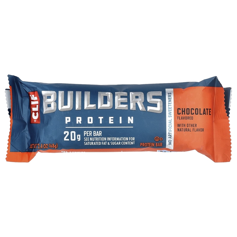 Clif Bar, Builders Protein Bar, Chocolate, 6 Bars, 2.4 oz (68 g) Each