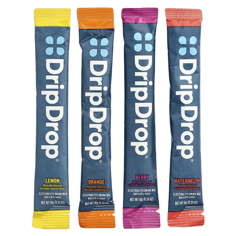 DripDrop, смесь для приготовления электролитического напитка, ассорти вкусов, 8 стиков по 10 г (0,35 унции)
