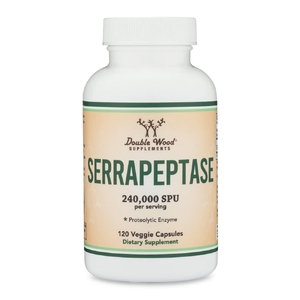 Double Wood Supplements, серрапептаза, 120 капсул (120 000 SPU в 1 капсуле)