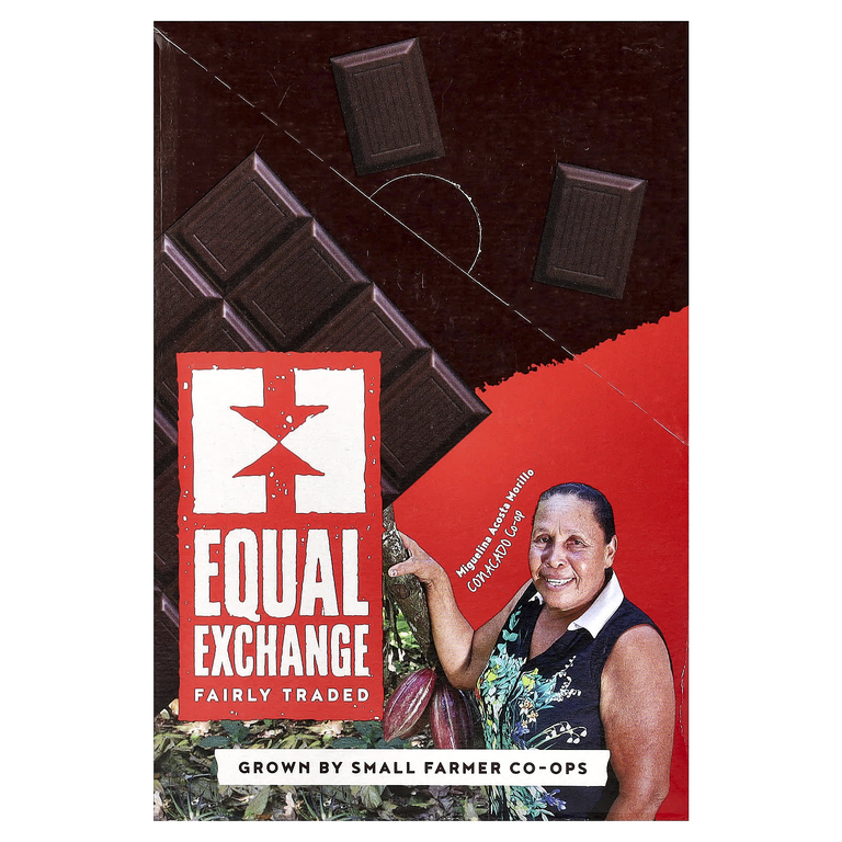 Equal Exchange, органический темный шоколад, насыщенный темный шоколад, 88% какао, 12 батончиков, 2. 80 г (8 унций) каждый
