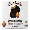 Justin's Nut Butter, Organic Almond Butter Cups, Dark Chocolate, 12 Two-Cup Pakages, 1.4 oz (40 g) Each