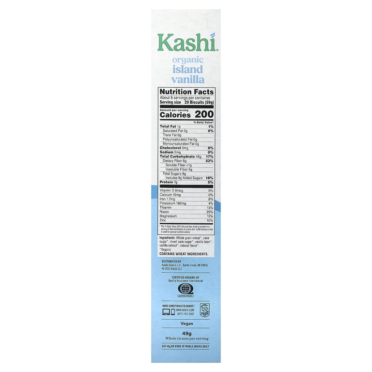 Kashi, органические каши, островная ваниль, 510 г (18 унций)