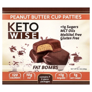 Keto Wise, Fat Bombs, конфеты с арахисовой пастой, 7 упаковок по 34 г (1,2 унции)