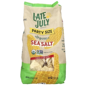 Late July, Organic Tortilla Chips, Thin & Crispy, Sea Salt, 14.75 oz (418 g)