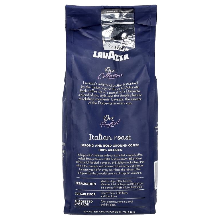 LavAzza Premium Coffees, Итальянская обжарка, молотая, экстратемная обжарка, 340 г (12 унций)