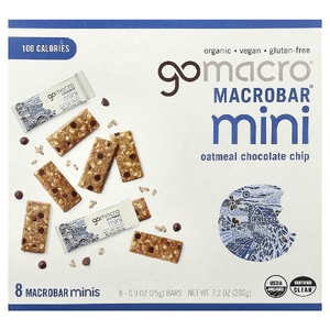 GoMacro, MacroBar® мини, овсянка с шоколадной крошкой, 8 батончиков по 25 г (0,9 унции)