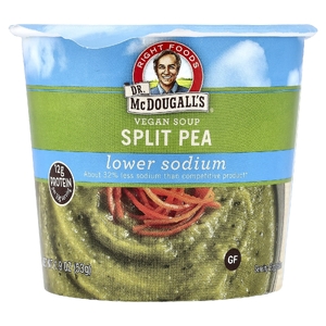 Dr. McDougall's, Vegan Soup Cup, Lower Sodium, Split Pea, 1.9 oz (53 g)