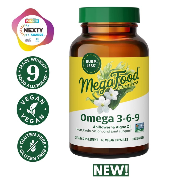 MegaFood, Omega 3-6-9, 60 Vegan Capsules