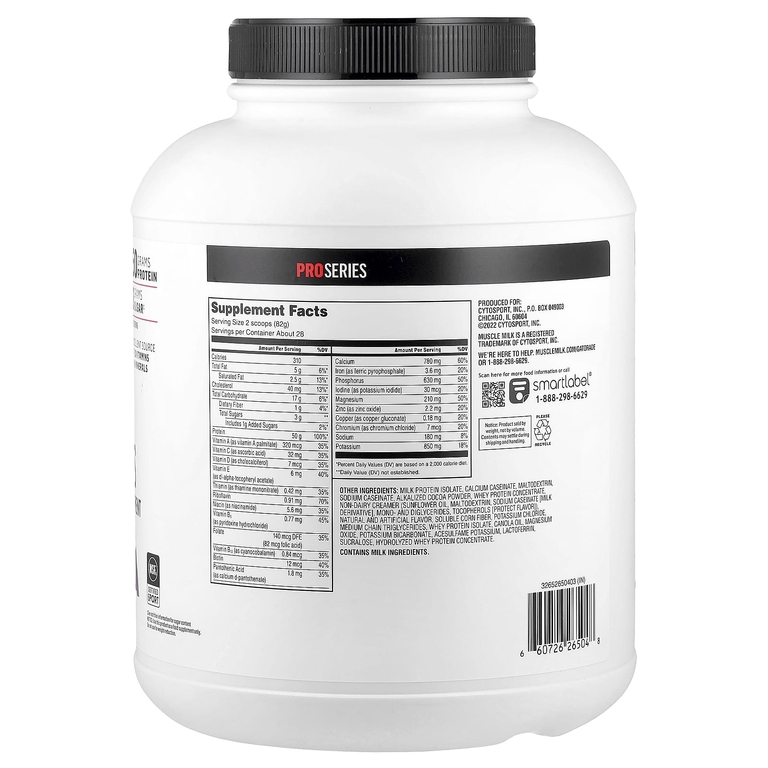 Muscle Milk, Pro Series, Protein Powder, Knockout Chocolate, 5 lb (2.27 kg)