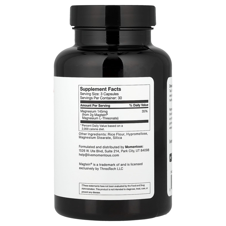 Momentous, Magtein®, 90 капсул (48 мг в 1 капсуле)