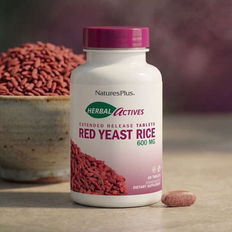 NaturesPlus, красный ферментированный рис, 600 мг, 60 таблеток