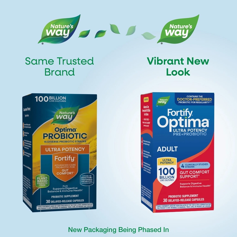 Nature's Way, Fortify®, пробиотик Optima®, 30 капсул с отсроченным высвобождением