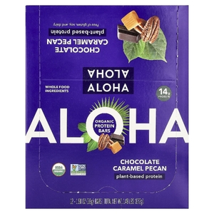 Aloha, Organic Protein Bars, Chocolate Caramel Pecan, 12 Bars, 1.98 oz (56 g) Each