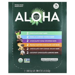 Aloha, Organic Protein Bars, Sampler Pack, 12 Bars, 1.98 oz (56 g) Each