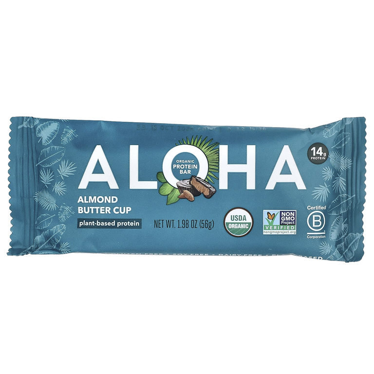Aloha, Organic Protein Bars, Almond Butter Cup, 12 Bars, 1.98 oz (56 g) Each