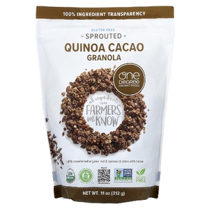 One Degree Organic Foods, гранола из пророщенного киноа и какао, 312 г (11 унций)