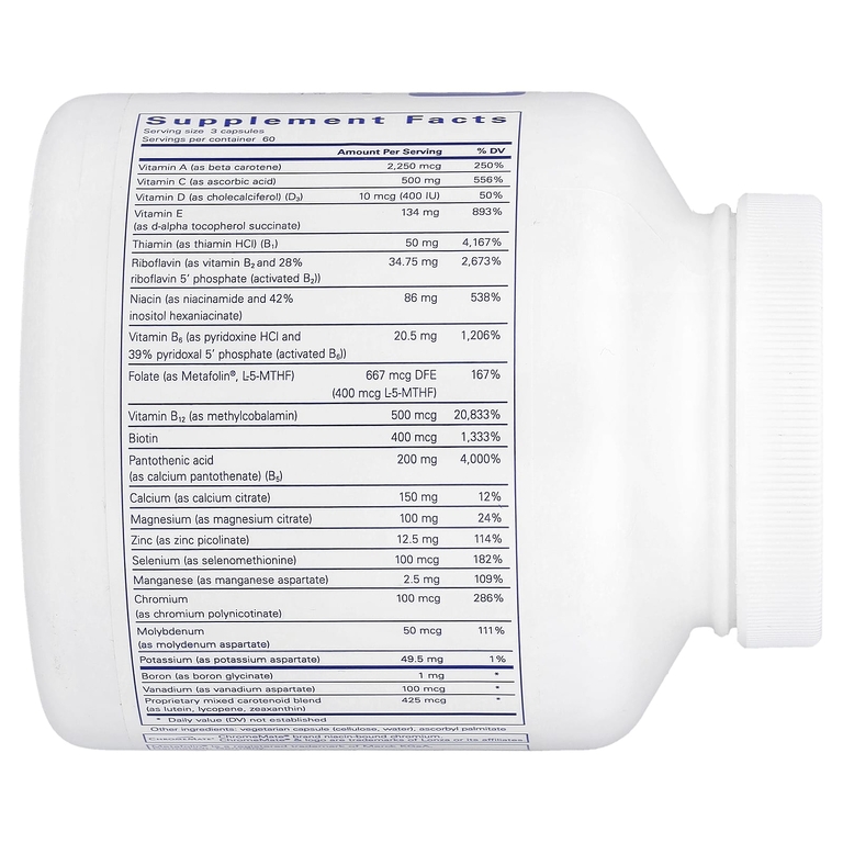 Pure Encapsulations, Nutrient 950® без меди, железа и йода, 180 капсул