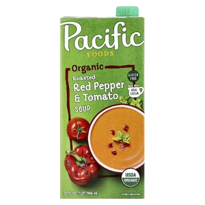 Pacific Foods, органический суп из обжаренного красного перца и томата, 946 мл (32 жидк. унции)