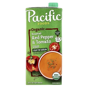 Pacific Foods, органический суп из обжаренного красного перца и томата, 946 мл (32 жидк. унции)