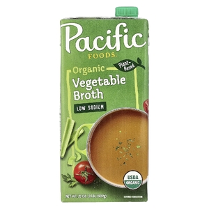 Pacific Foods, органический овощной бульон, с низким содержанием натрия, 907 г (32 унции)