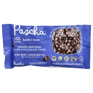 Pascha, органические кусочки темного шоколада, полусладкие, 55% какао, 250 г (8,8 унции)
