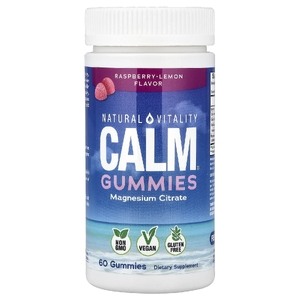 Natural Vitality, жевательные таблетки с цитратом магния CALM®, со вкусом малины и лимона, 60 жевательных таблеток (83 мг в 1 таблетке)