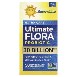 Renew Life, Extra Care, Ultimate Flora™ Probiotic, 50 Delayed Release Vegan Capsules