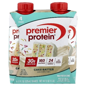 Premier Protein, High Protein Shake, Cake Batter, 4 Shakes, 11 fl oz (325 ml) Each