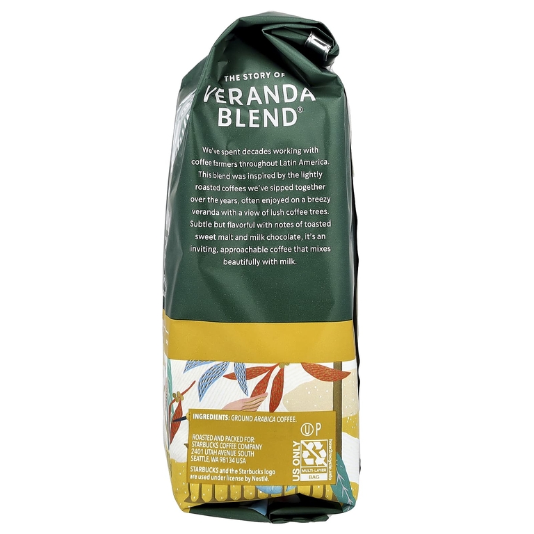 Starbucks, Veranda Blend®, кофе, молотый, светлая обжарка, 340 г (12 унций)