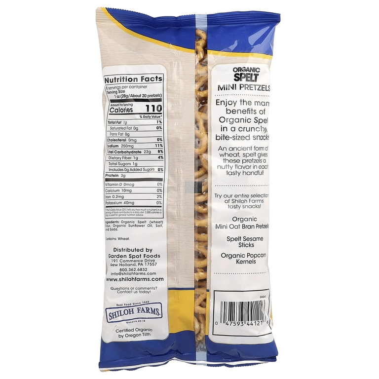 Shiloh Farms, мини-крендели, со вкусом органической полбы, 227 г (8 унций)