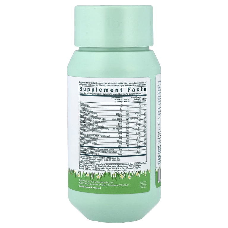 True Grace, True Littles® Daily Kids Multivitamin, 120 Pectin-Based Gummies