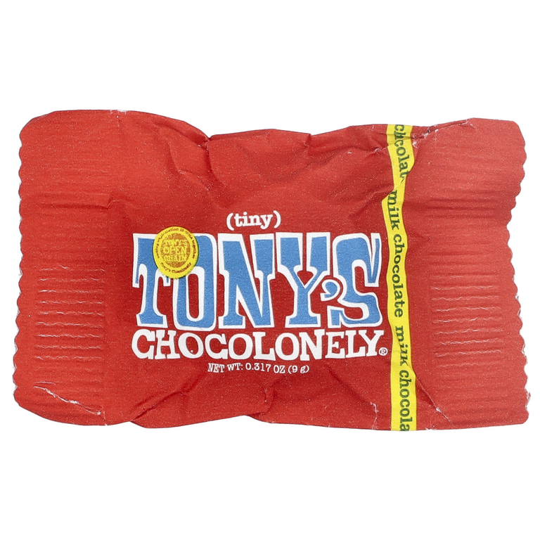 Tony's Chocolonely, крошечный молочный шоколад, 14 шт. по 9 г (0,32 унции)