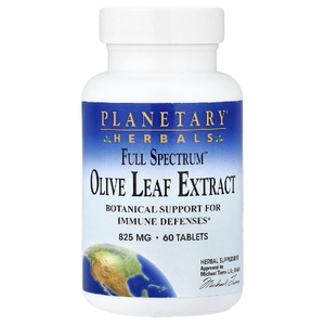 Planetary Herbals, экстракт листьев оливкового дерева, 825 мг, 60 таблеток