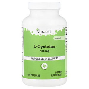 Vitacost, L-цистеин, 500 мг, 180 капсул