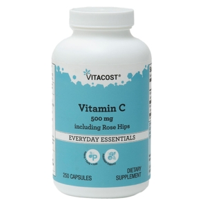 Vitacost, витамин C, с шиповником, 250 капсул
