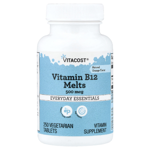 Vitacost, витамин B12, со вкусом натурального апельсина, 500 мкг, 250 вегетарианских таблеток