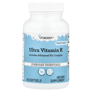 Vitacost, Everyday Essentials, ультравитамин K с усовершенствованным комплексом K2, 90 мягких капсул