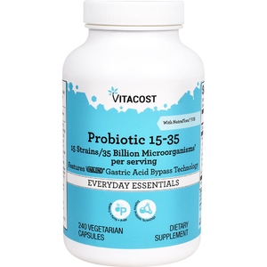 Vitacost, пробиотик 15-35 NutraFlora® FOS, 240 вегетарианских капсул