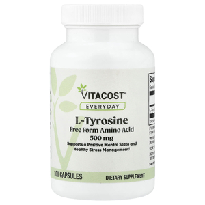 Vitacost, Everyday, L-тирозин, 500 мг, 100 капсул