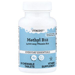 Vitacost, метил B12, натуральный вишневый вкус, 5000 мкг, 60 жевательных таблеток