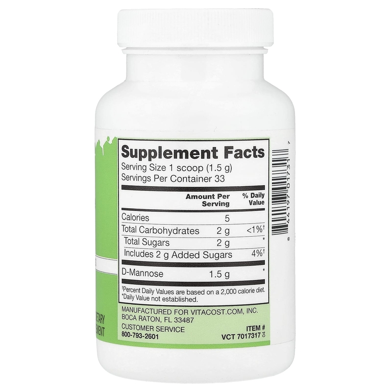 Vitacost, D-манноза, 50 г (1,8 унции)