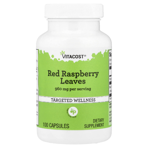 Vitacost, листья красной малины, 100 капсул