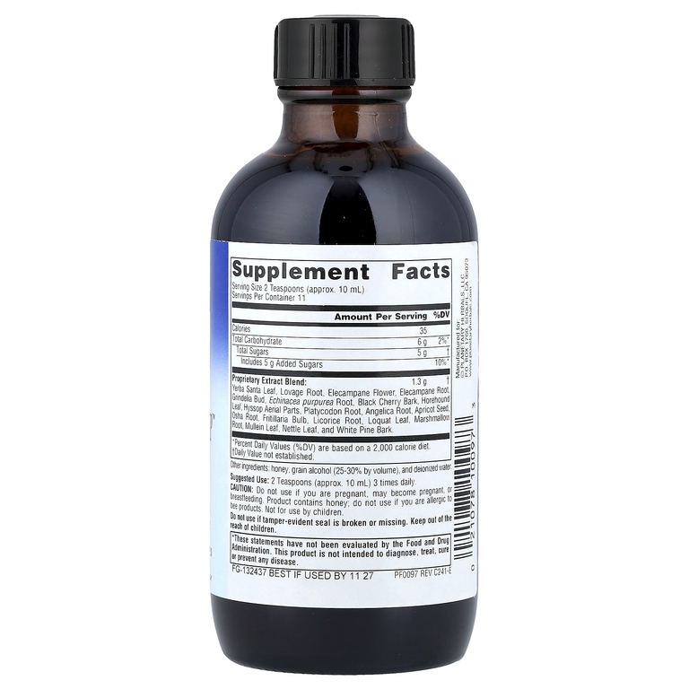 Planetary Herbals, Сироп из коры дикой вишни для поддержки дыхательной системы, 118,28 мл (4 жидкие унции)