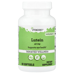 Vitacost, лютеин с зеаксантином, 60 капсул