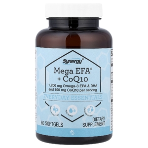 Vitacost, Synergy®, Mega EFA® с коэнзимом Q10, 60 капсул