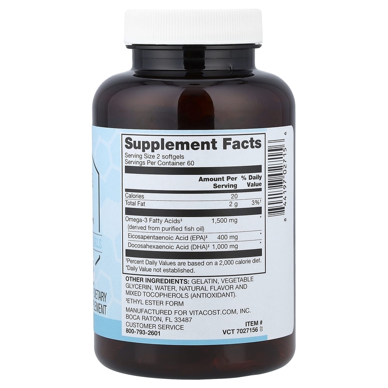 Vitacost, Synergy®, супер ДГК омега-3, 120 капсул (Товар снят с продажи) 