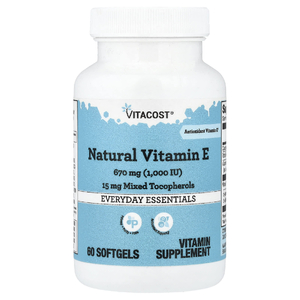 Vitacost, Natural Vitamin E, 60 Softgels