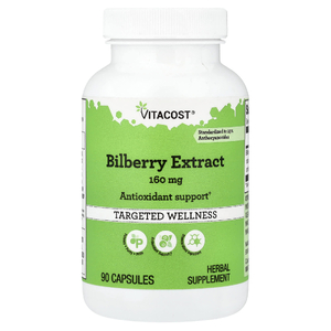 Vitacost, Bilberry Extract, Standardized, 160 mg, 90 Capsules