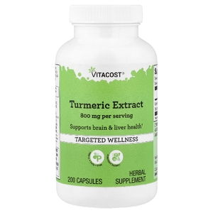 Vitacost, Turmeric Extract, 200 Capsules (400 mg per Capsule)